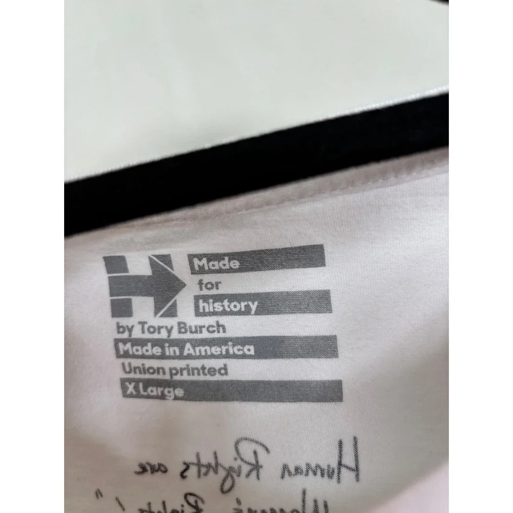 Tory Burch Hillary‎ Clinton 2016 Womens Rights Human Rights T-Shirt White XL